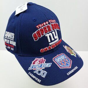 New York Giants Super Bowl Champions Hat XLII 2000s NFL Reebok Football NWT